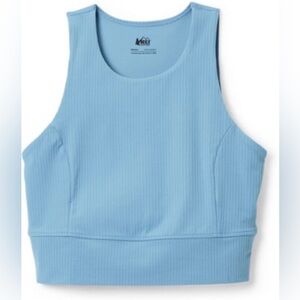 Rei Coop Active Pursuits Ribbed Sports Bra Long Top Cornflower Blue Size Medium